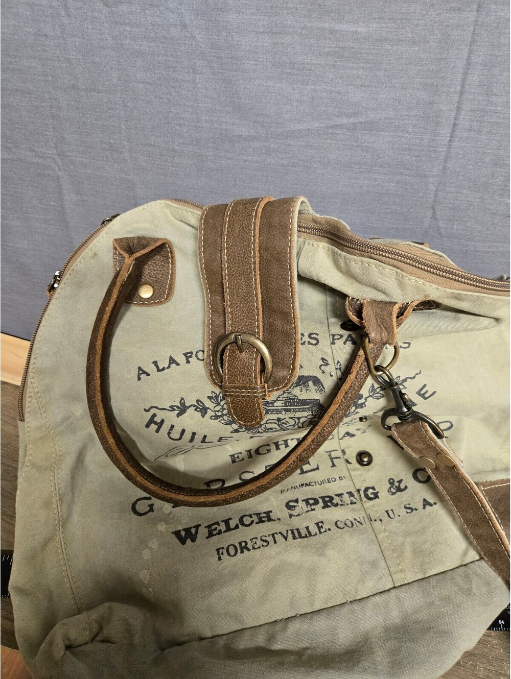 Myra Bag canvas leather shoulder tote - Picture 14 of 16